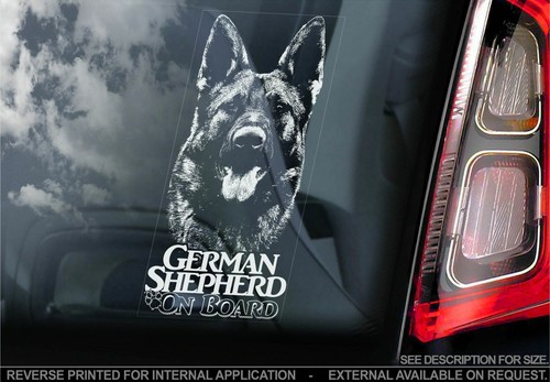 German shepherd car sticker - car,