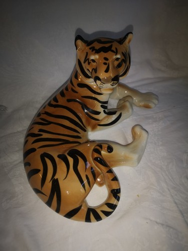 Vintage large ceramic - large, tiger