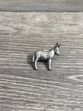 Donkey Pewter Pin Badge Mule Donkey Brooch Lapel Hat Tie Scarf Pin