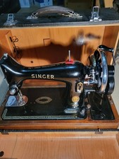 1955 Singer 99K Sewing Machine, Hand Crank Heavy Duty with Case and Accessories
