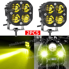 Pair 120W Motorcycle Headlight Fog Lights Led Auxiliary Driving Light Spotlight