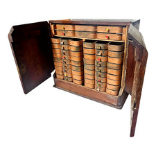 Unique Vintage Handmade Bench Top Multi Drawer Storage Cabinet