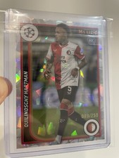 Quilindschy Hartman Topps Chrome Merlin 2023-24 Card #55 Atomic Refractor /250