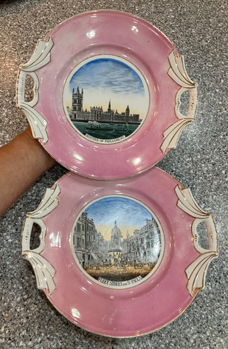 Pink lustre ware - 2, x