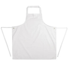 Waterproof Apron Nylon Bib White Kitchen 711mm W x 1016mm L Resistant Unisex