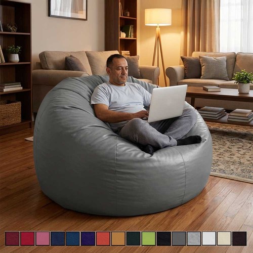 Faux leather large bean - faux,
