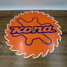 Kona Bikes Saw Blade Metal Shop Sign Display Advertising Mountain Bike