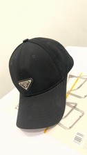 PRADA Black Baseball Cap Logo