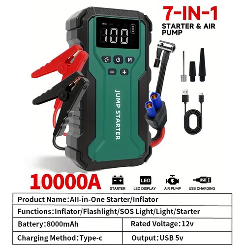 Car jump starter with air - jump,