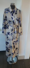 M&S Rosie Autograph Medium Blue Floral Satin Long Dressing Gown Robe  £59