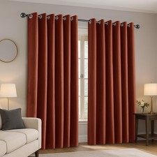 100% Blackout Eyelet Curtains
