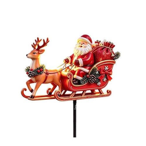 Santa and reindeer - santa,