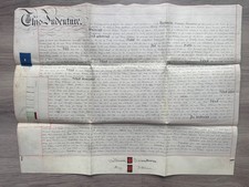 Newbold Chesterfield Vellum Indenture Land Deed 1870 Towndrow to Wilkinson