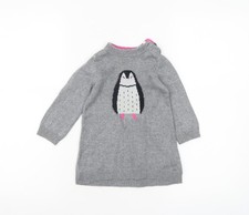 Joules Girls Grey Penguin