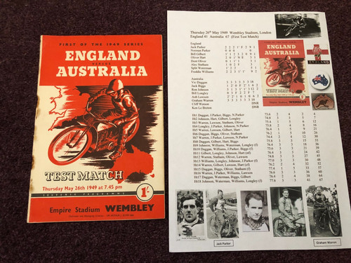 Speedway programme wembley - speedway,