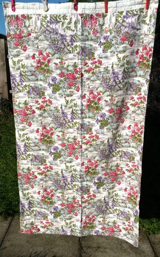 Vintage 1950s single barkcloth