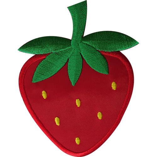 Strawberry patch embroidered - patch,