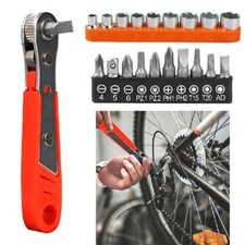 Right Angle Magnetic Screwdriver Mini Ratchet Wrench Drive with Screwdriver Bits