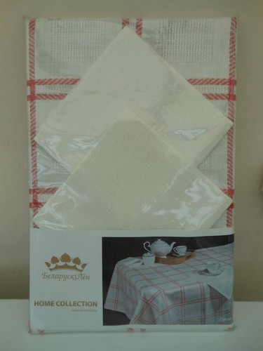 Linen tablecloth with - with,