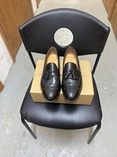 Barker Mens Toggle Loafer Semi Brogue Slip On Shoes Size 8.5 F