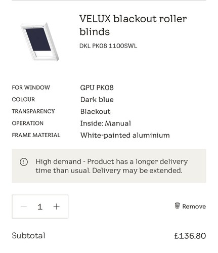 Pk08 velux blackout blind - velux, navy