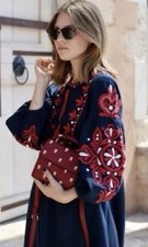 Zara Embroidered floral Midi