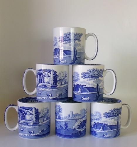 Six spode blue - six,