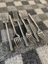 Oneida 18/10 Stainless Steel Dinner Forks Set of 6 Modern Square Handle
