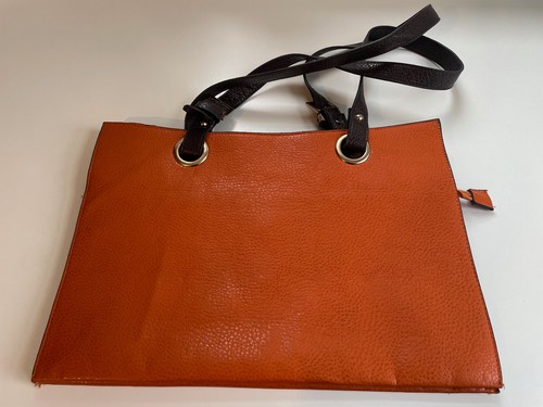 Orange thick leather hand - orange,