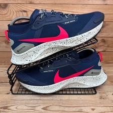 Nike Trainers Mens UK 8 Pegasus Trail 3 GTX Obsidian Siren Red Waterproof Shoes