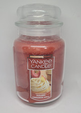 Yankee Candle Sugared Cinnamon Apple Scented, Classic 22oz Large Jar