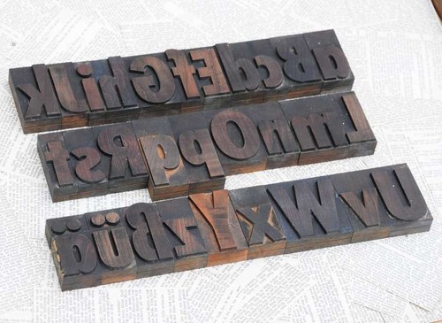 Mixed alphabet letterpress - mixed,