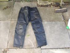 Bikers Paradise black leather motorbike, bike trousers. Size 32. Good condition.