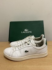 Lacoste carnaby Men's white leather Trainers Shoes UK 5