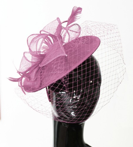 Saucer sinamay headband - sinamay,
