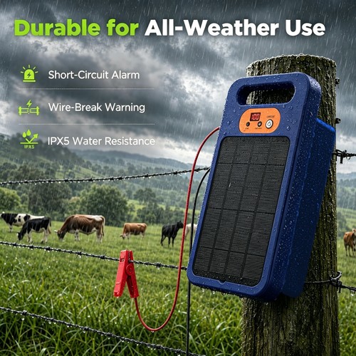 Solar electric fence - fence, charger