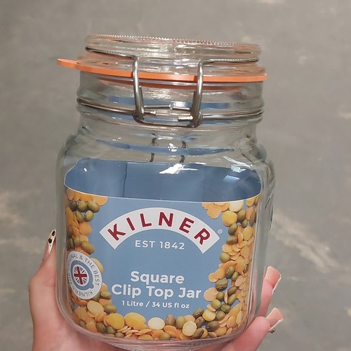 Kilner square clip top jar - clip,