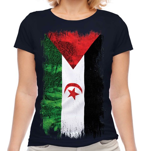 Western sahara grunge flag - western,