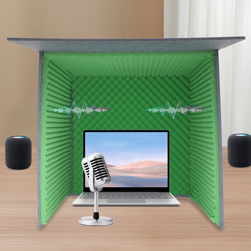 Green portable soundproof - green,