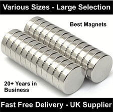 Strongest N52 Magnets Strong Various Size 2-40mm DIY, Craft, Small Disc Magnet