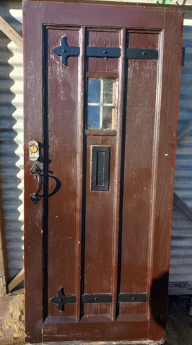 Antique hardwood door - antique,