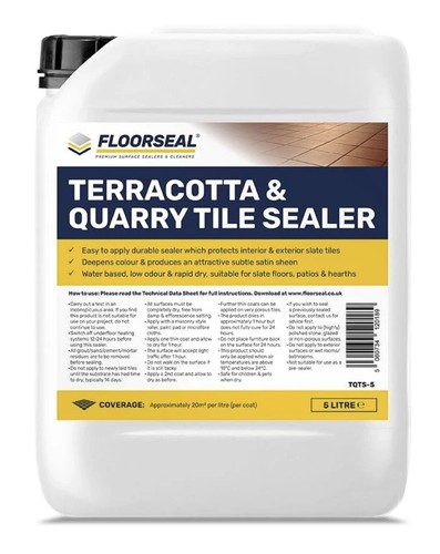 Terracotta quarry tiled - terracotta, &