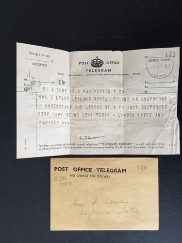 1951 telegram from - 1951,