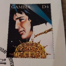 ELVIS PRESLEY - FIRST DAY COVER KING OF ROCK STAMPED IN GAMBIA