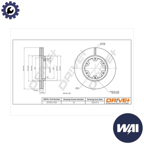 Brake disc dp1010 1128 - 2x,