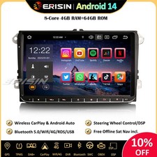 9" Android 14 Car Stereo Sat Nav For VW Crafter Polo Amarok Caddy T6 Skoda Yeti