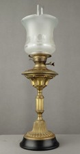 Vintage Style Brass Font Kerosene Paraffin Oil Table Lamp Veritas Duplex Burner
