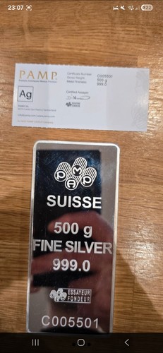 500g silver bullion bar panp - bar,