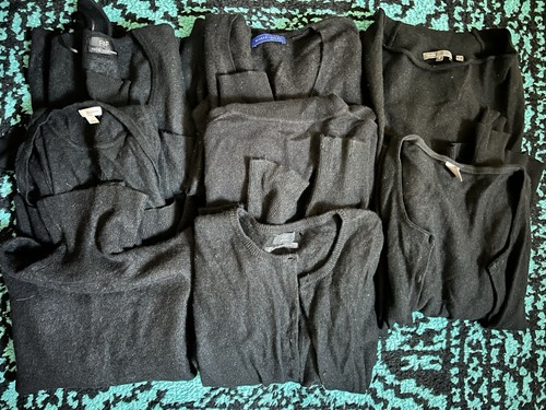 Scrap black wool cashmere - black, wool/cashmere