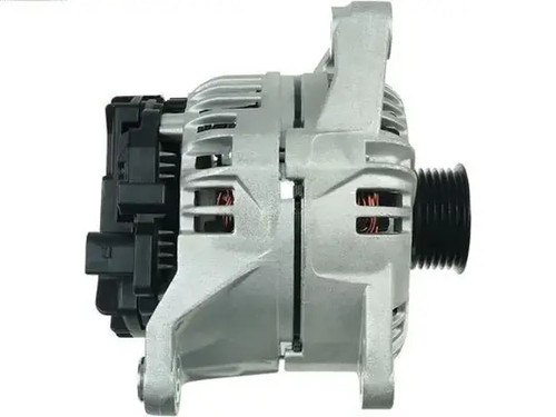 Alternator with belt pulley